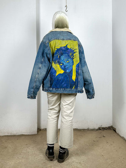 Angel Hand Painted Denim Jacket