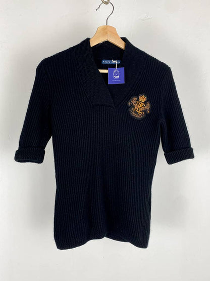 Black Short Sleeved Ralph Lauren Sweater