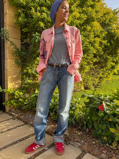 Kromba light pink linen jacket