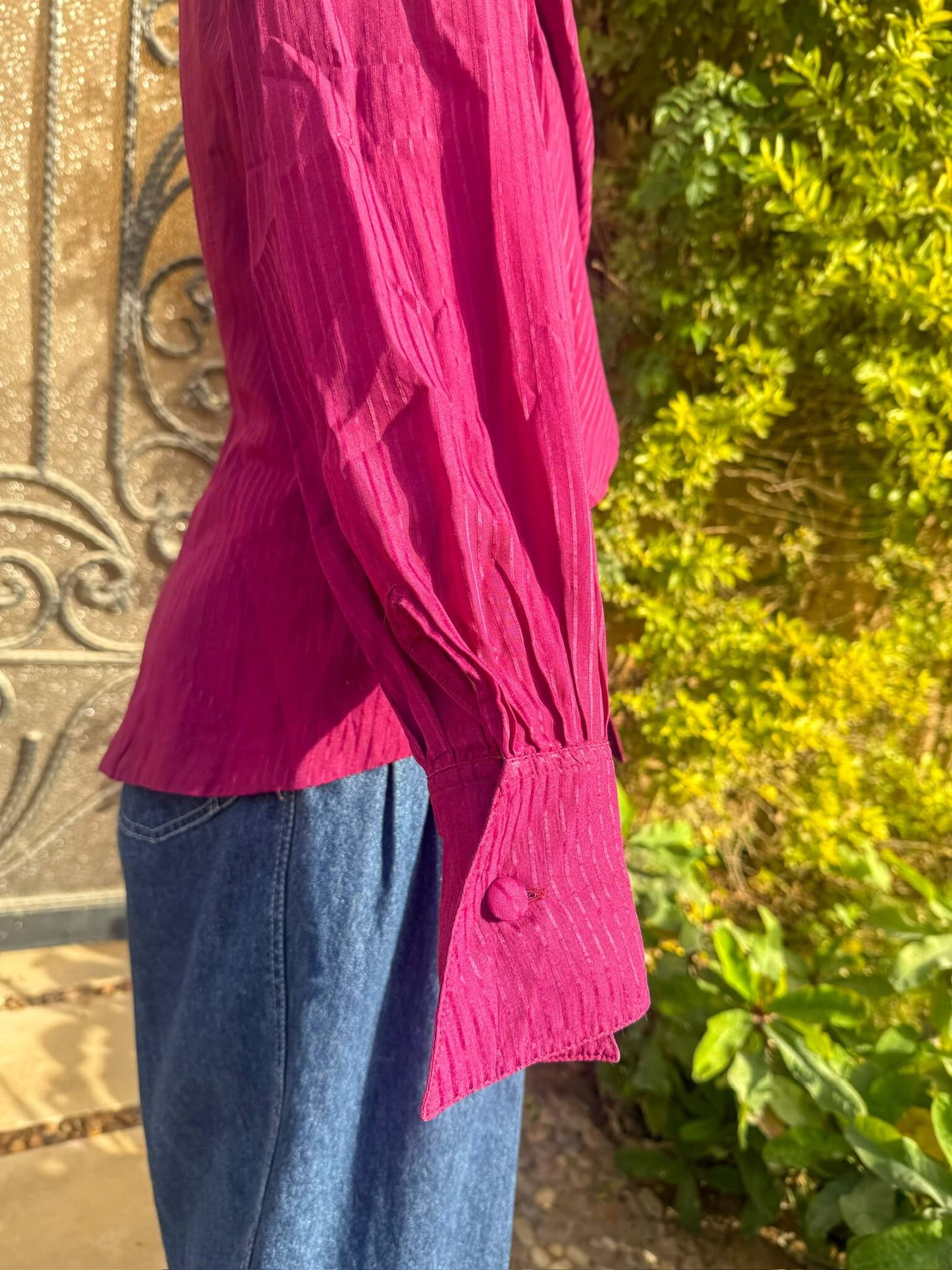 Fuchsia vintage stripped blouse