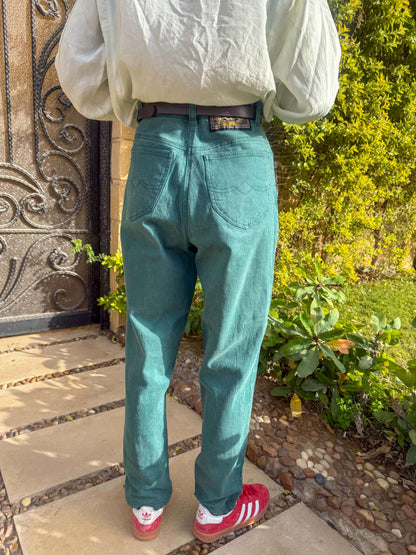 Vintage Green straight leg jeans