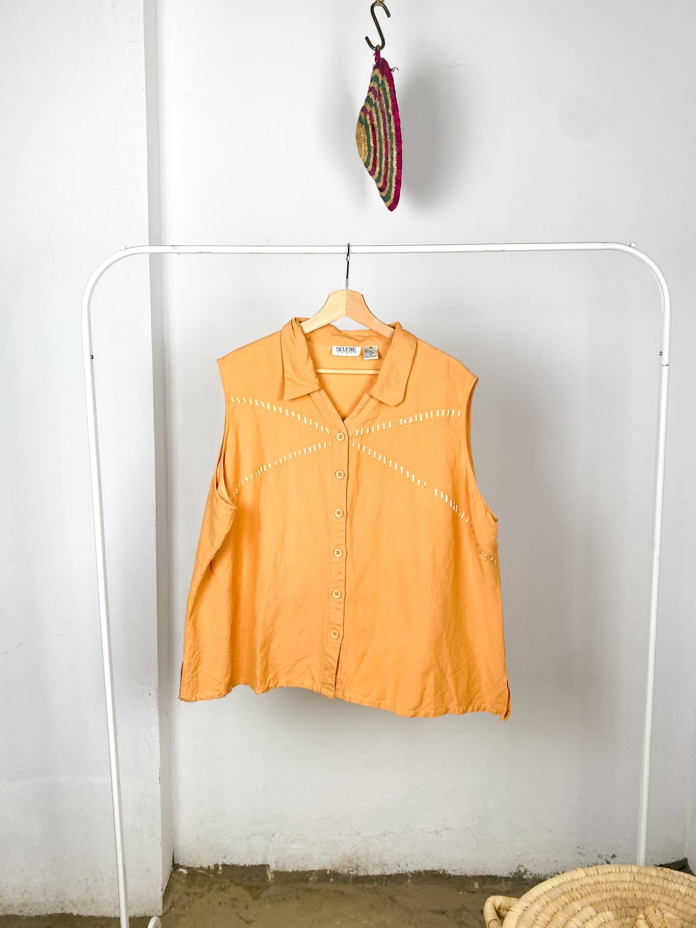 Light Orange Sleeveless Shirt