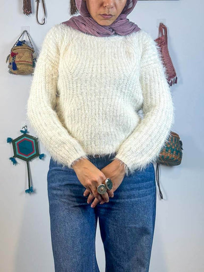 Off-white Fluffy Top