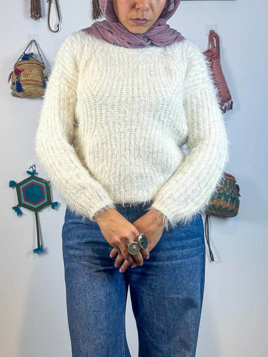 Off-white Fluffy Top