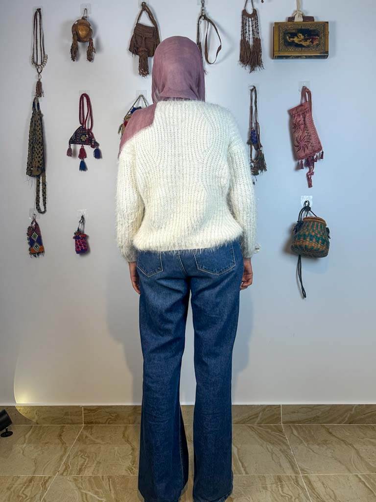 Off-white Fluffy Top