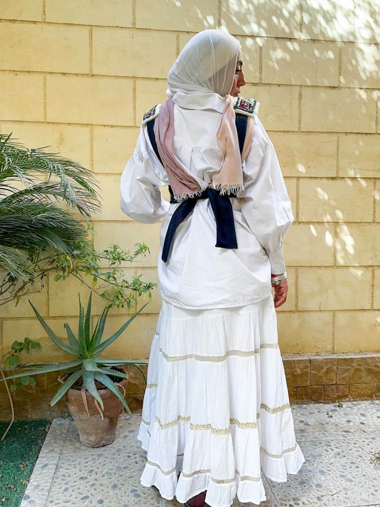 Hand made two camels vest