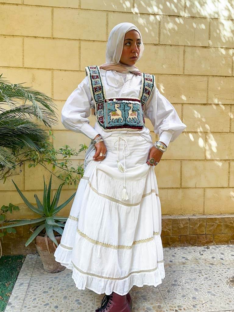 Hand made two camels vest