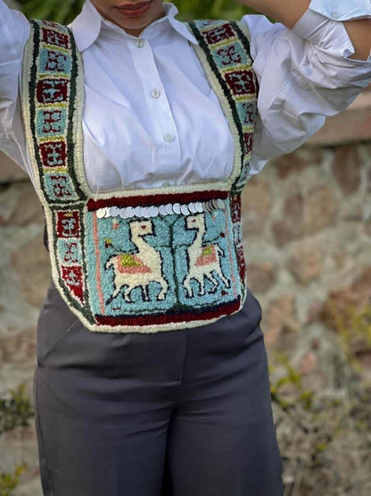 Hand made two camels vest