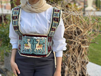 Hand made two camels vest