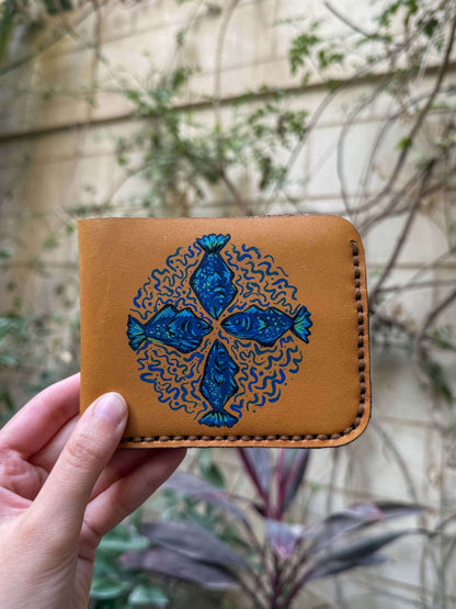 Hand painted fish wallet