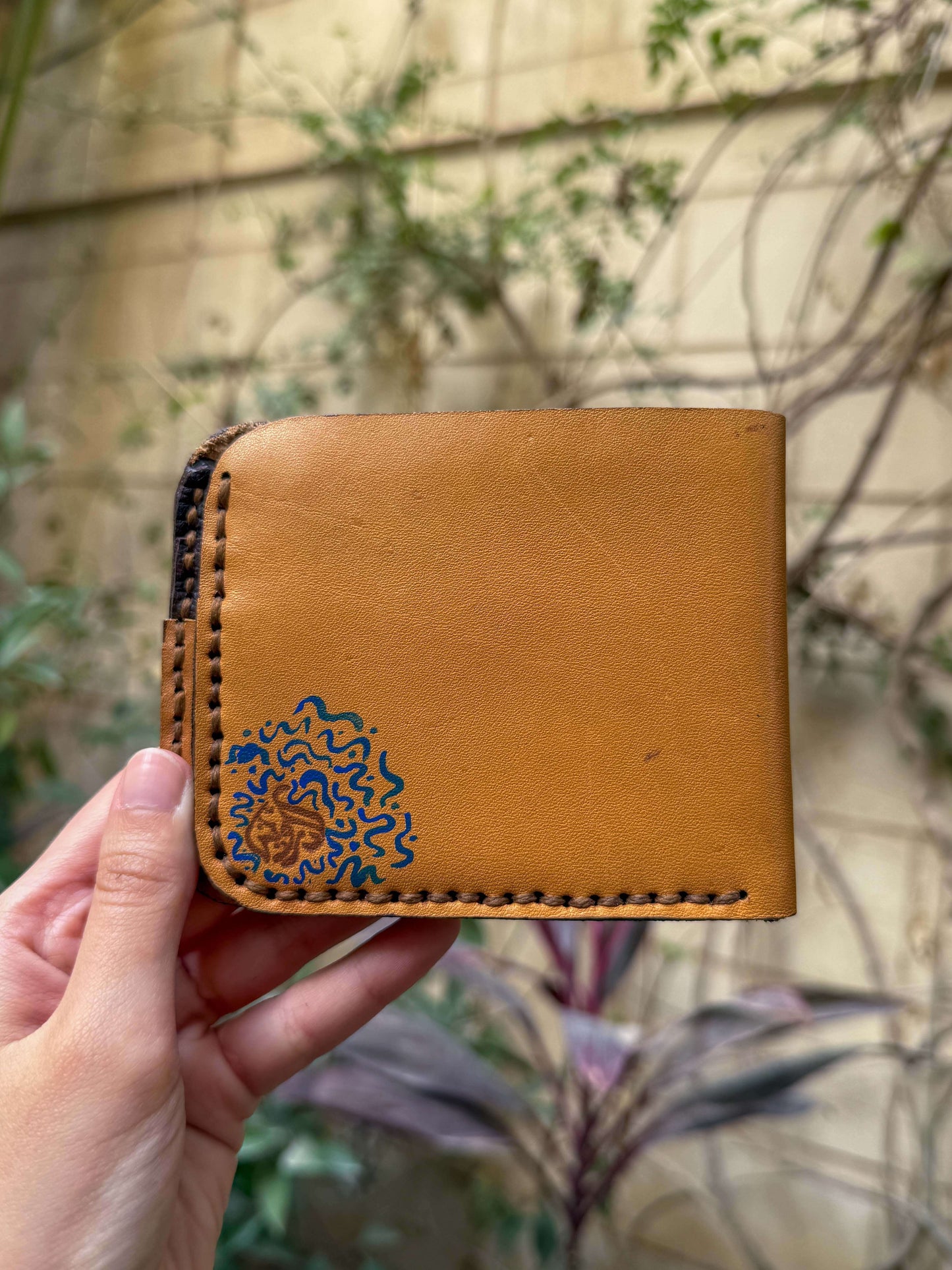 Hand painted fish wallet