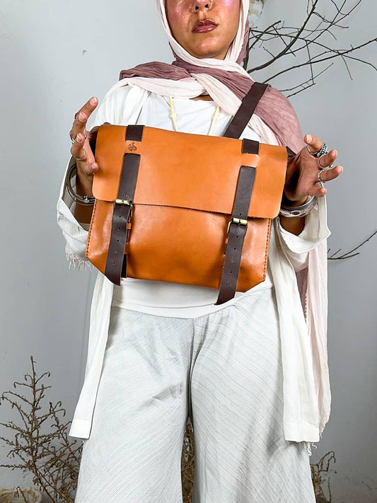 Caramel Brown Messenger Bag