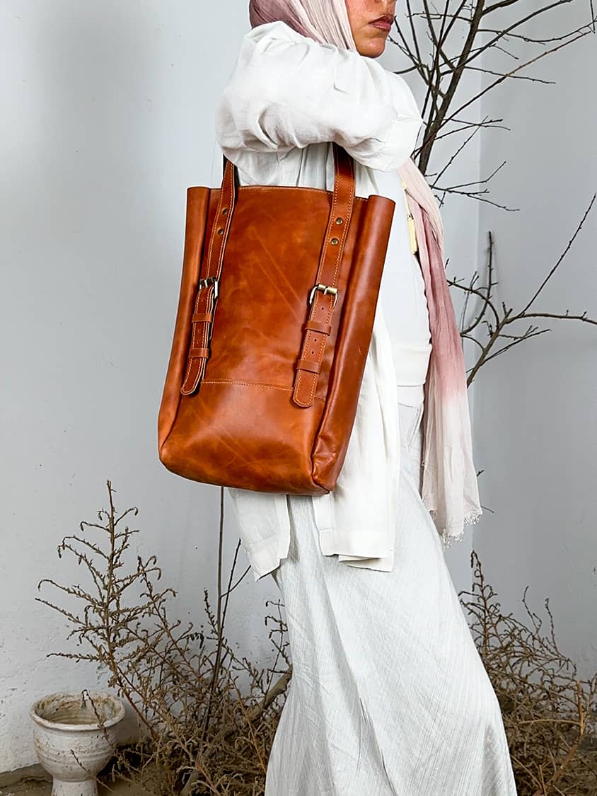 Brown Leather Shoulder Bag