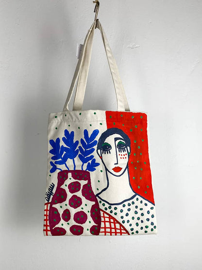 Hand Painted Vase Tote Bag