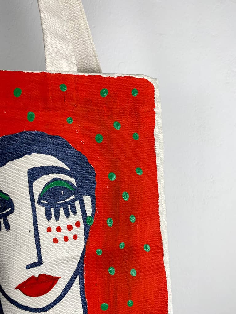 Hand Painted Vase Tote Bag