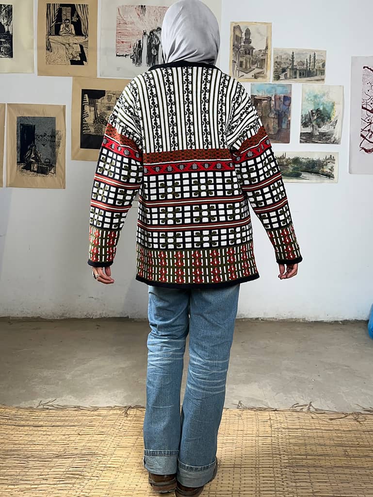 Vintage Patterned Grandpa Sweater