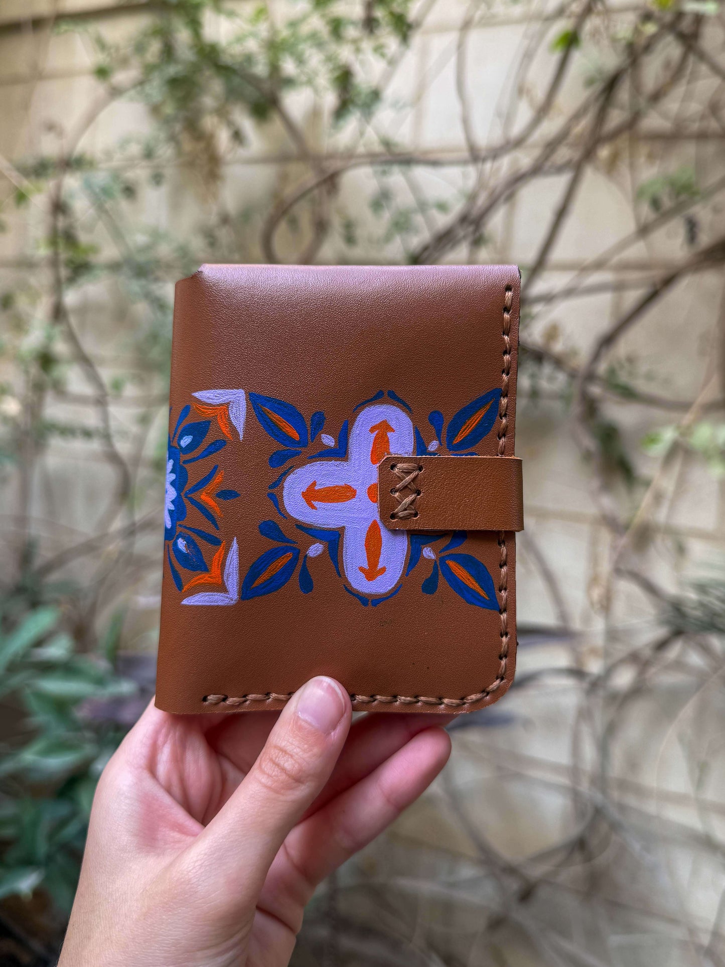 Hand painted Islamic patterned wallet