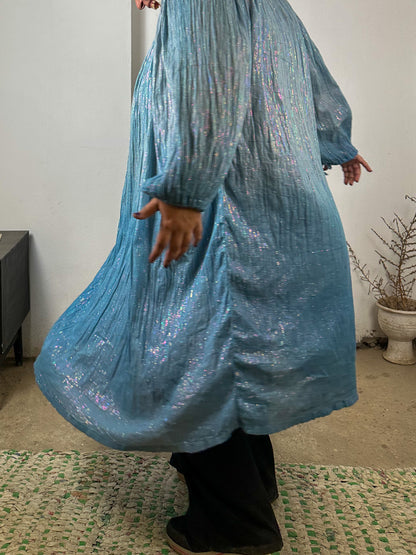 Gradient Blue Sparkly Dress (Curvy)