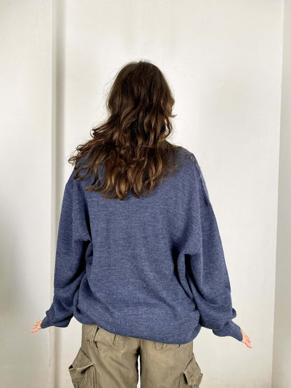 Blue Woolen Cardigan