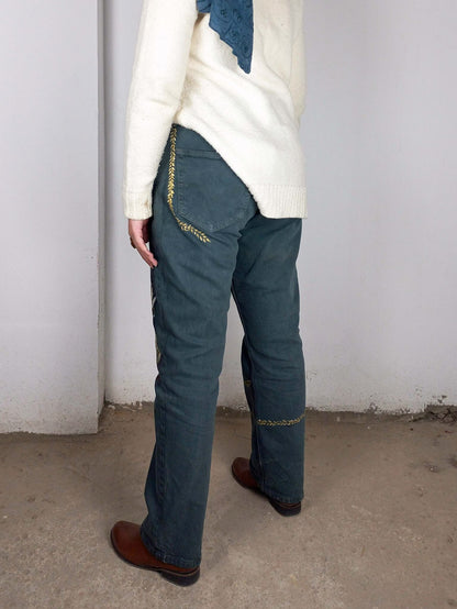 Fayoum Portrait Handpainted Jeans