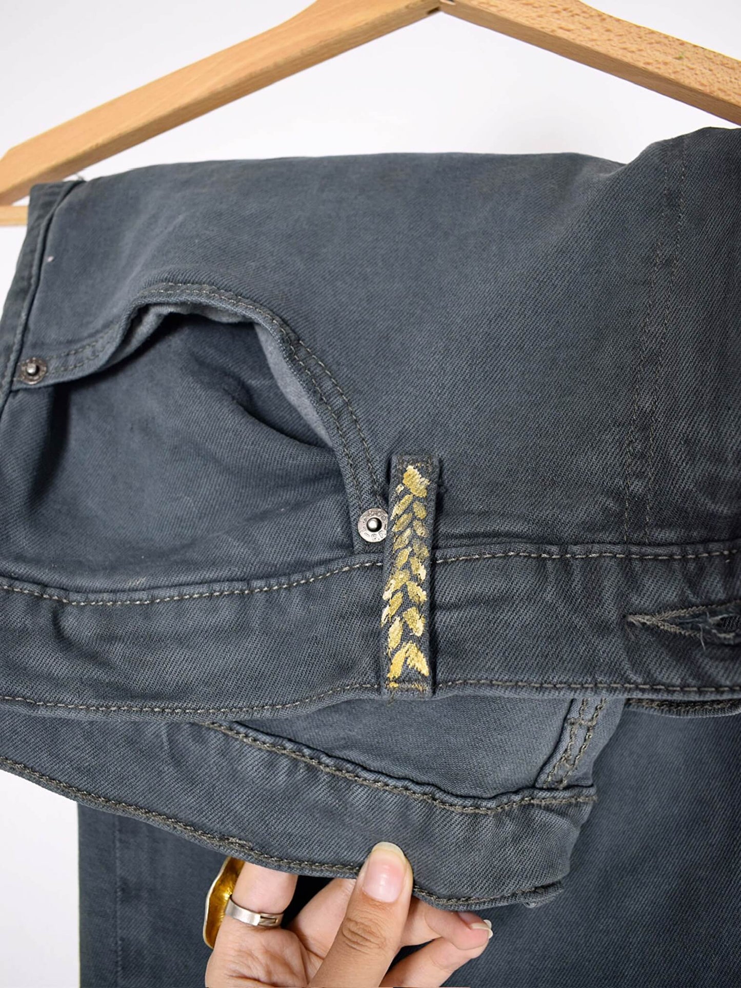 Fayoum Portrait Handpainted Jeans