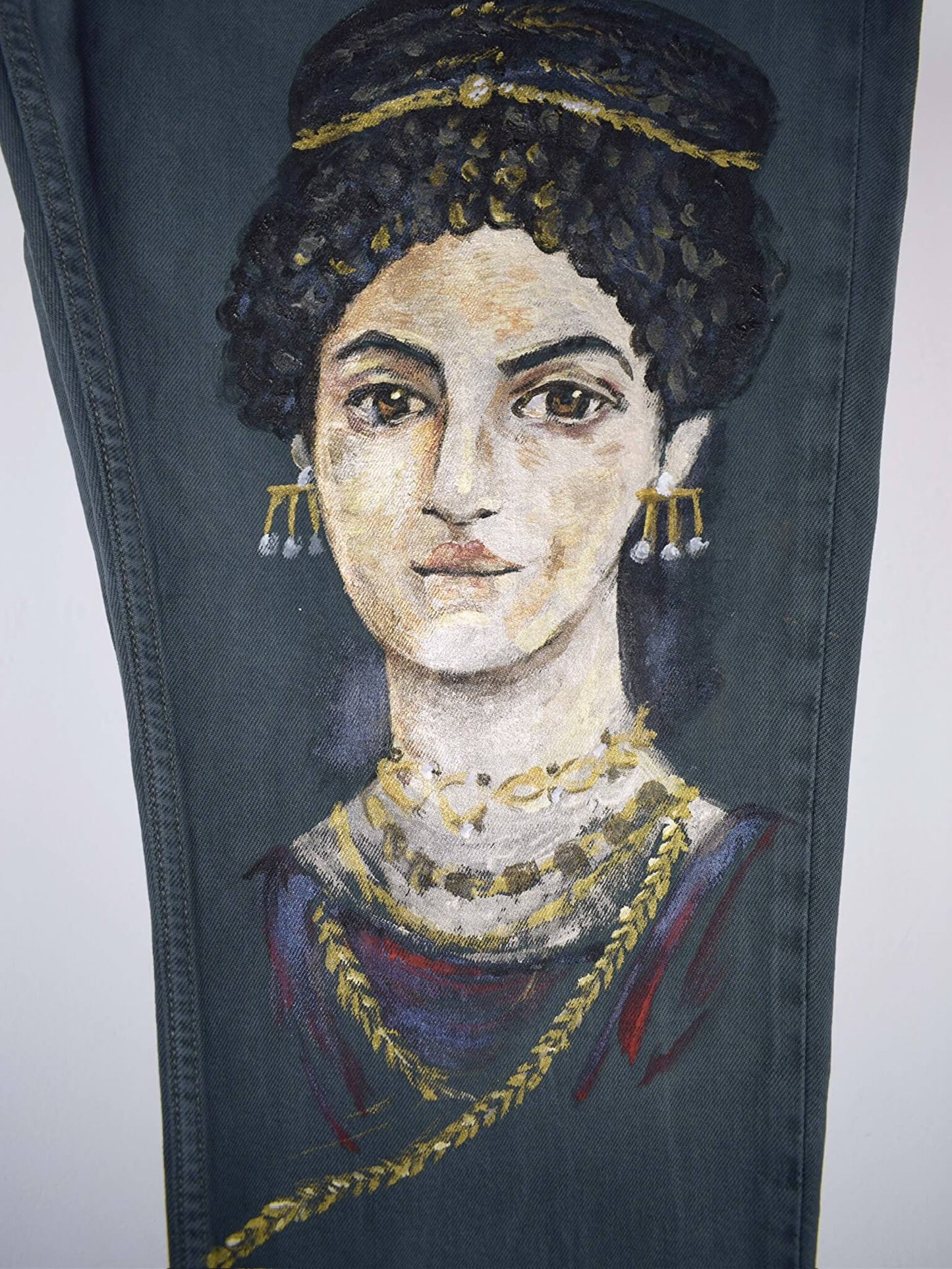 Fayoum Portrait Handpainted Jeans