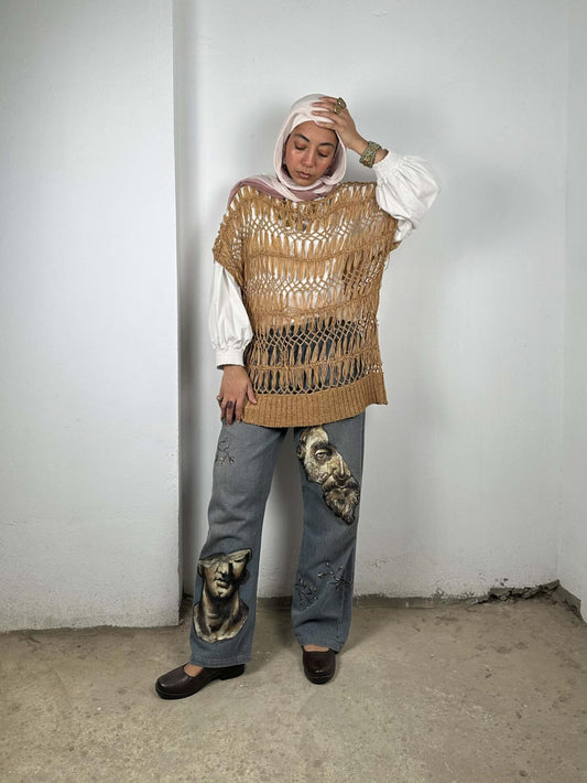 Knitted Brown Blouse