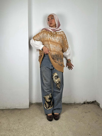 Knitted Brown Blouse
