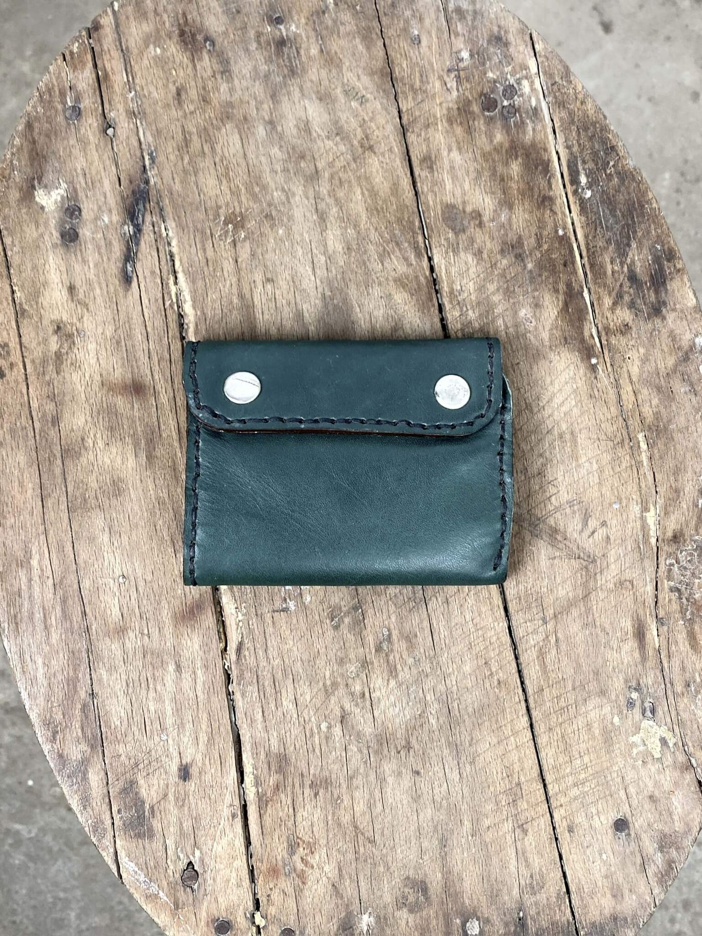 Navy Blue Leather Wallet