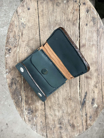 Navy Blue Leather Wallet
