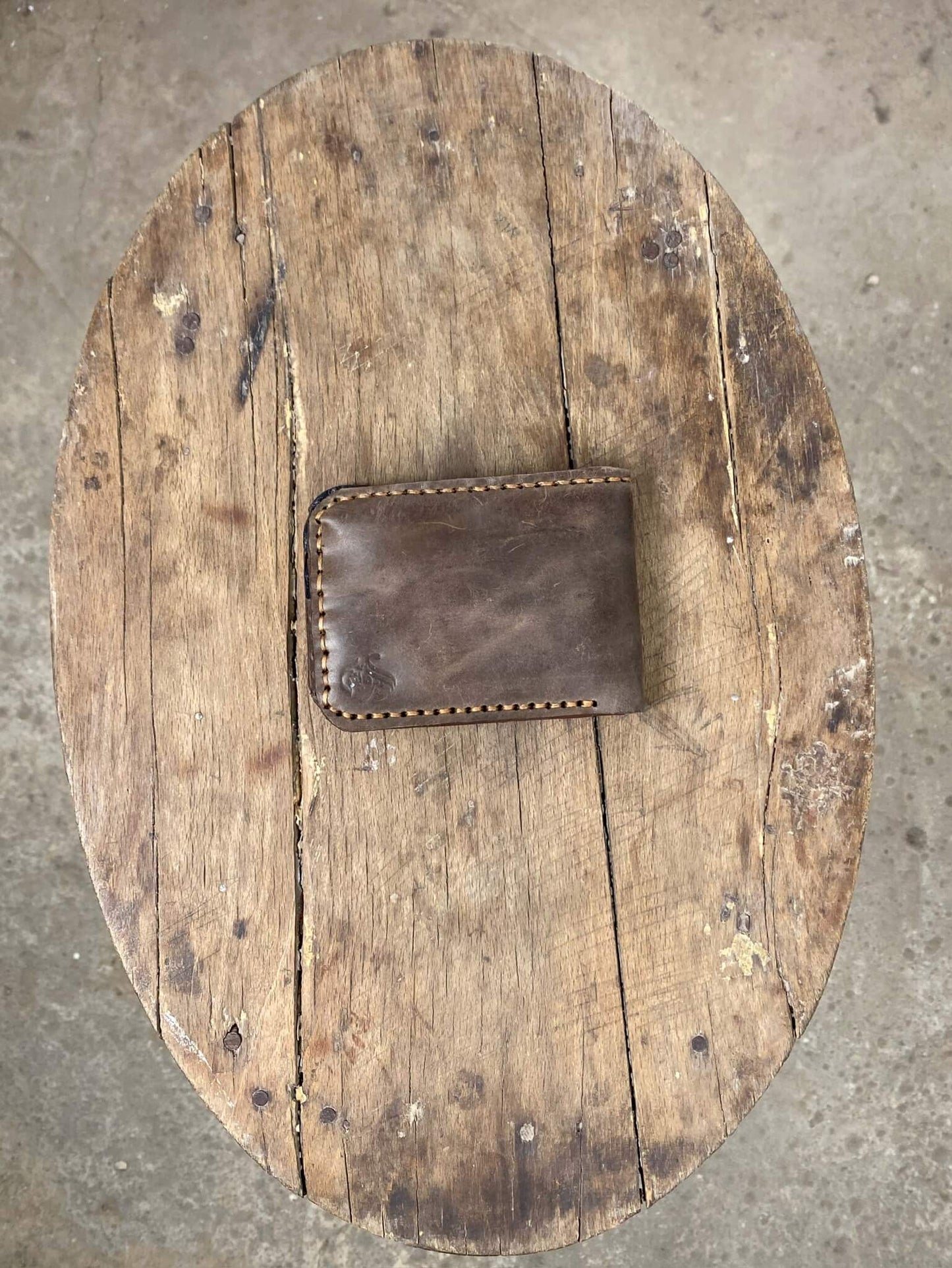Dark Brown and Black Leather Wallet