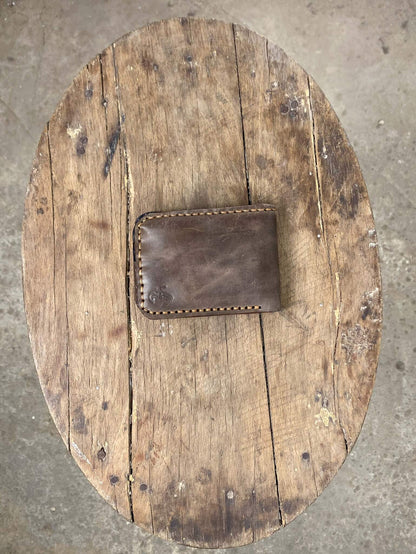Dark Brown and Black Leather Wallet