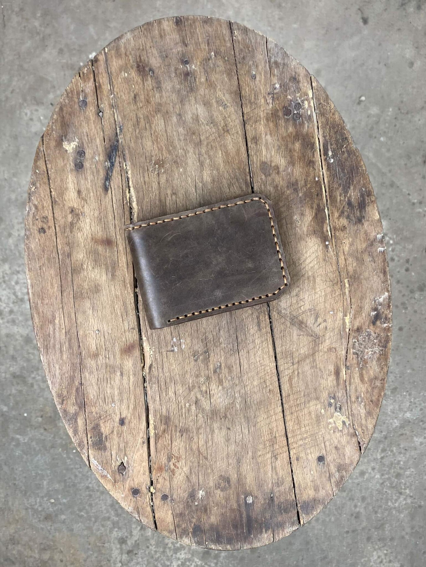 Dark Brown and Black Leather Wallet