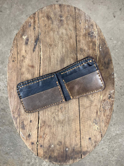 Dark Brown and Black Leather Wallet