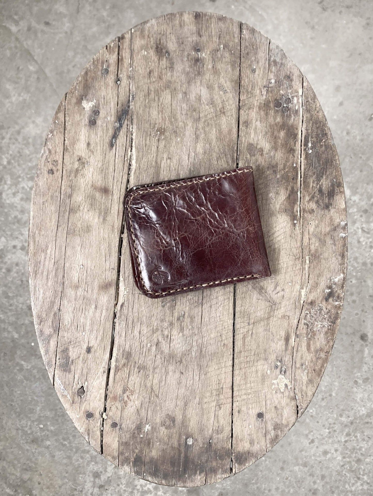 Maroon Brown Leather Wallet