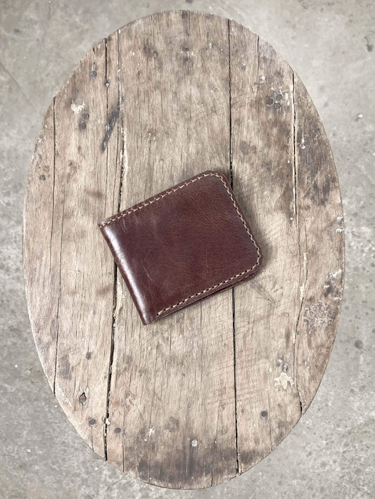 Maroon Brown Leather Wallet