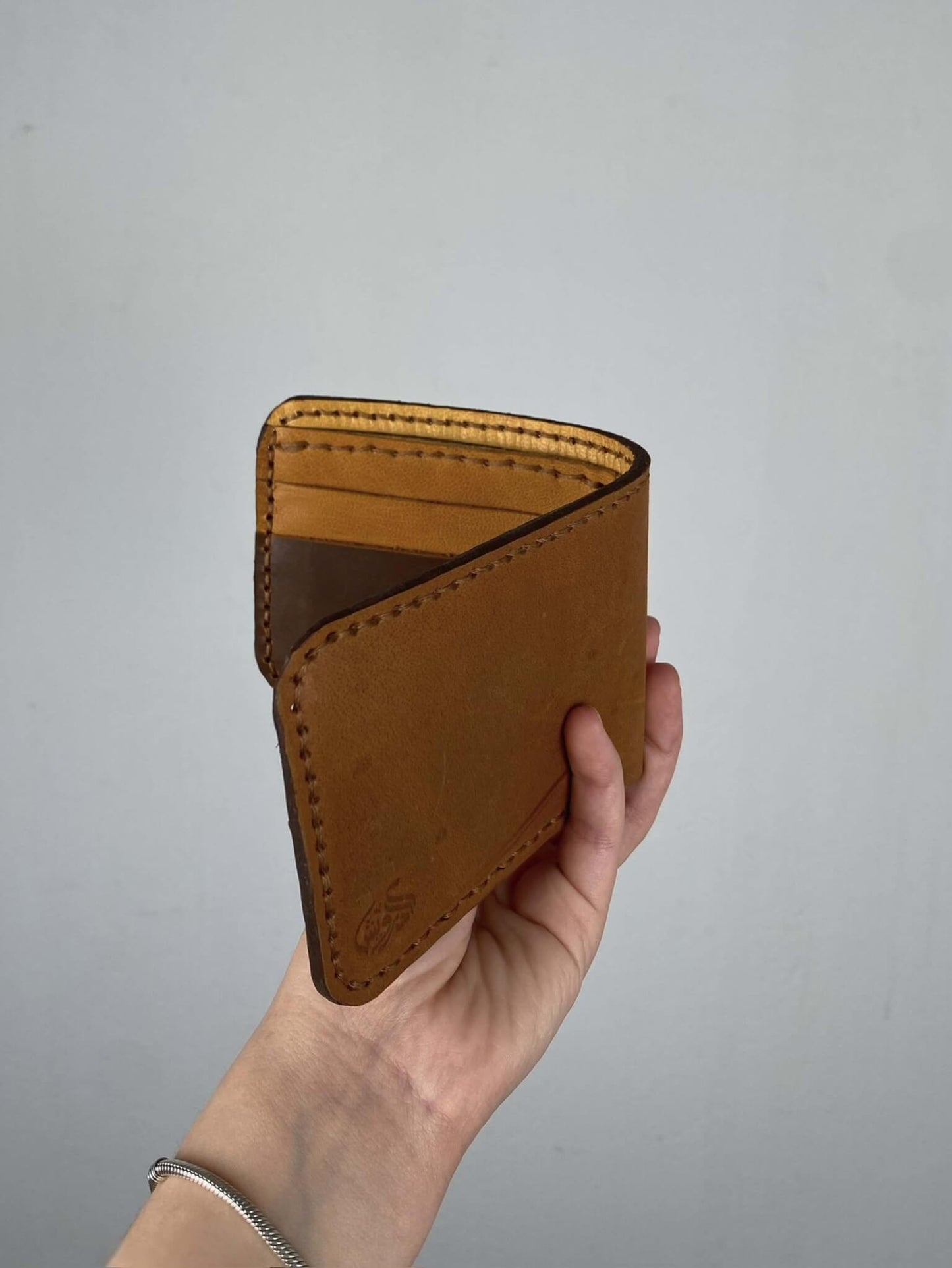 Brown and Tan Leather Wallet