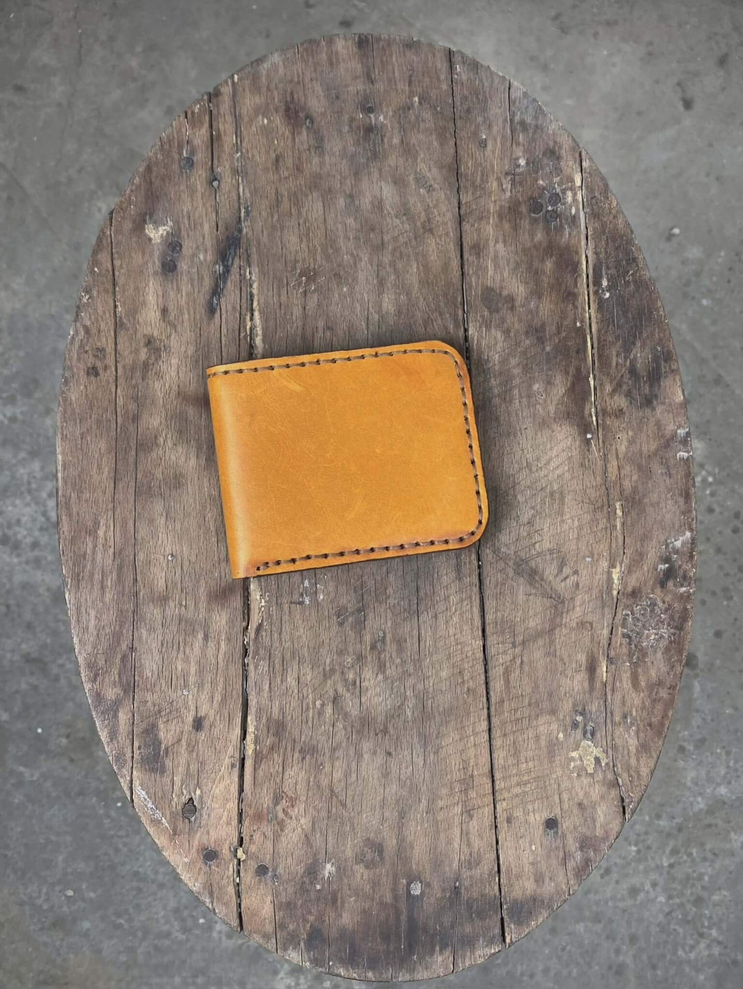 Tan and Beige Leather Wallet