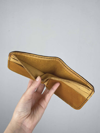 Tan and Beige Leather Wallet
