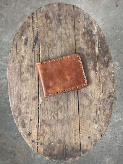 Brown and Beige Leather Wallet