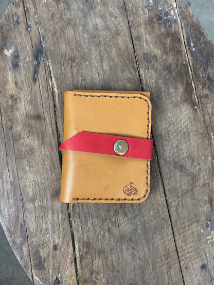 Tan and Red Leather Wallet