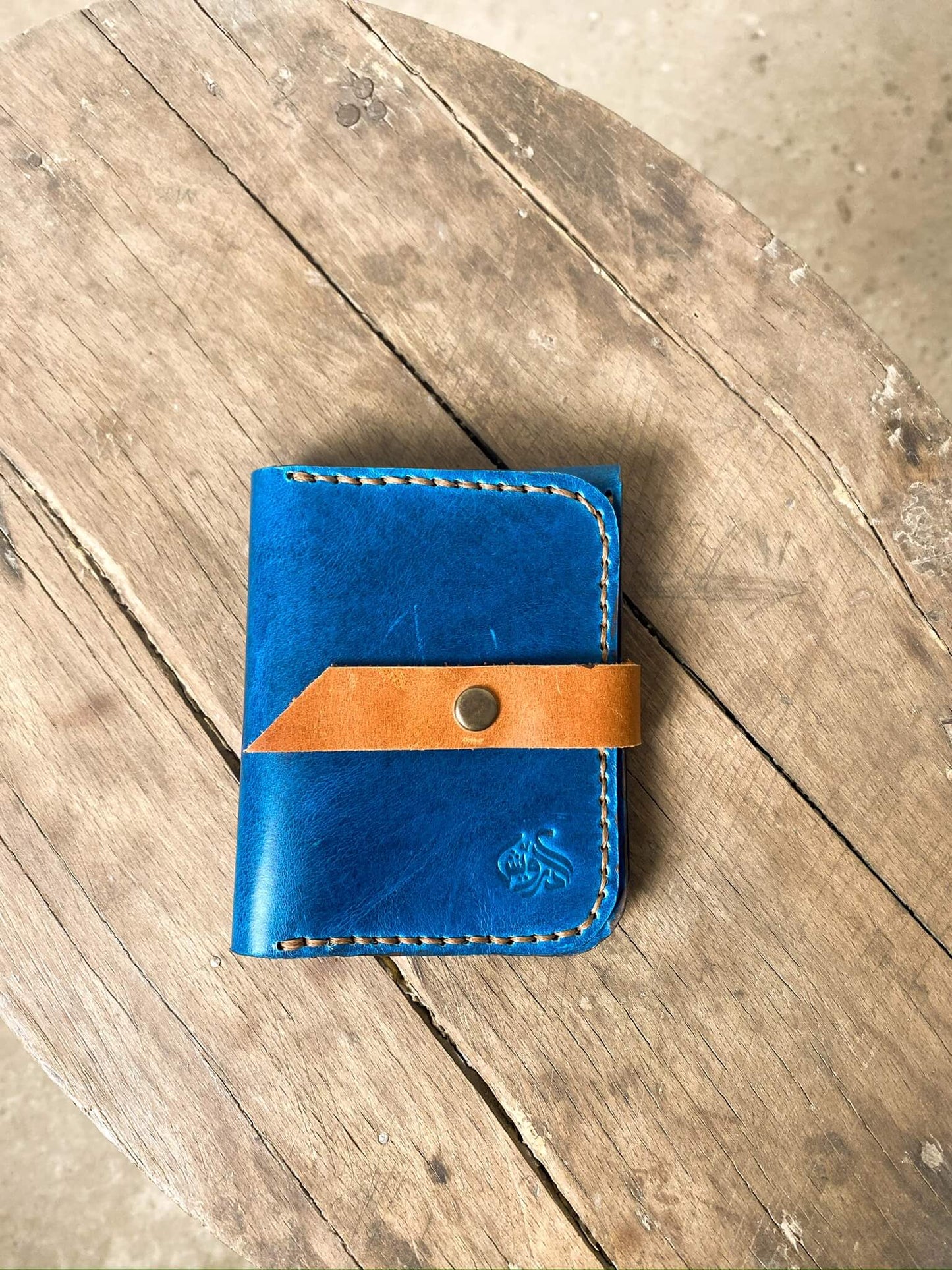 Bright Blue Leather Wallet