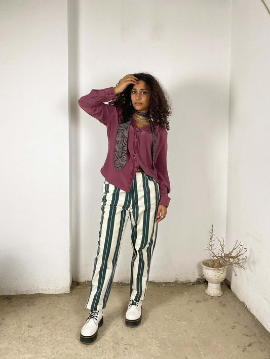Mauve Silk Blouse