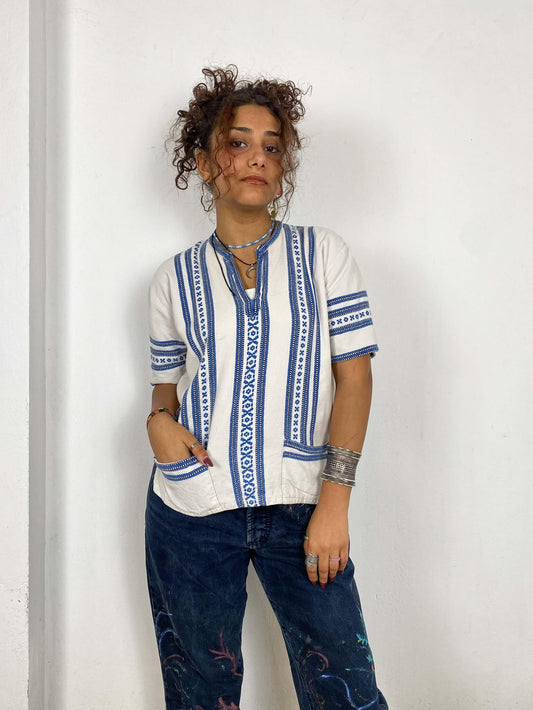 Blue Striped Blouse