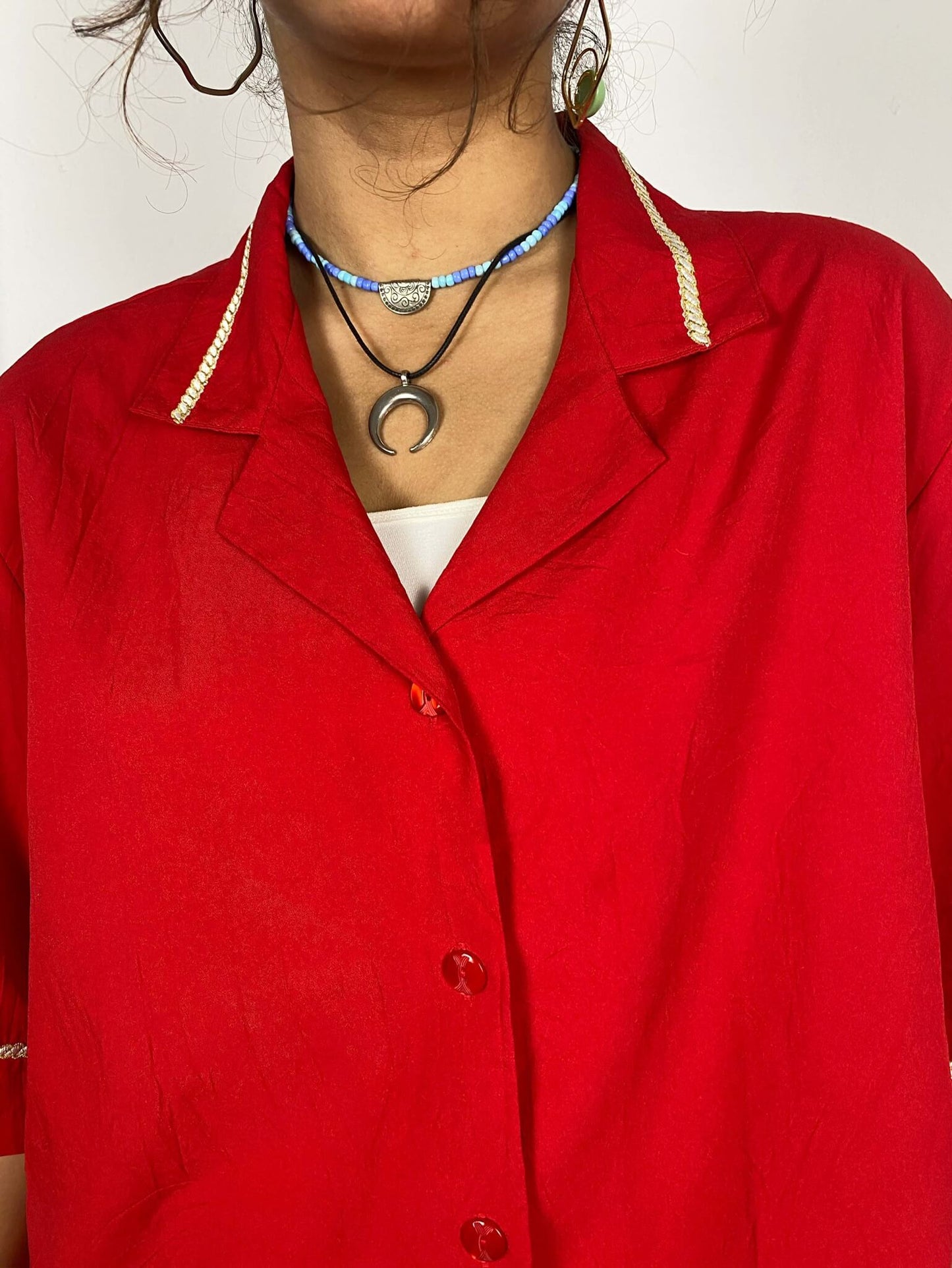 Red Button-up Shirt