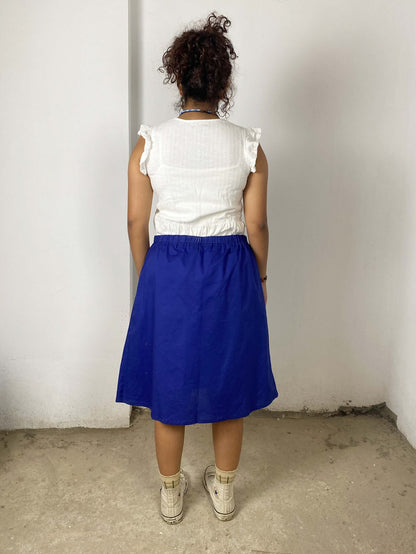 Blue Midi Skirt