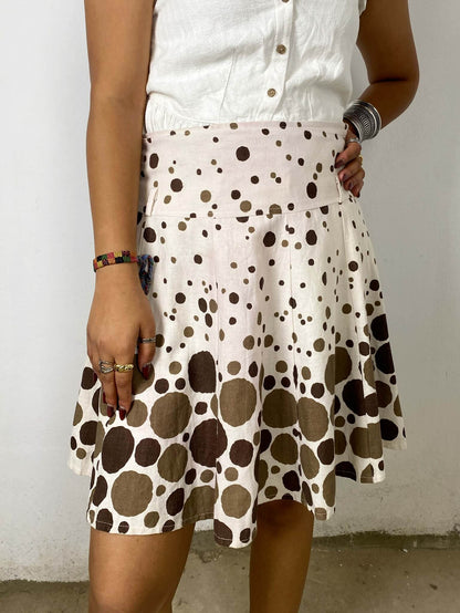 Dotted Vintage Mini Skirt