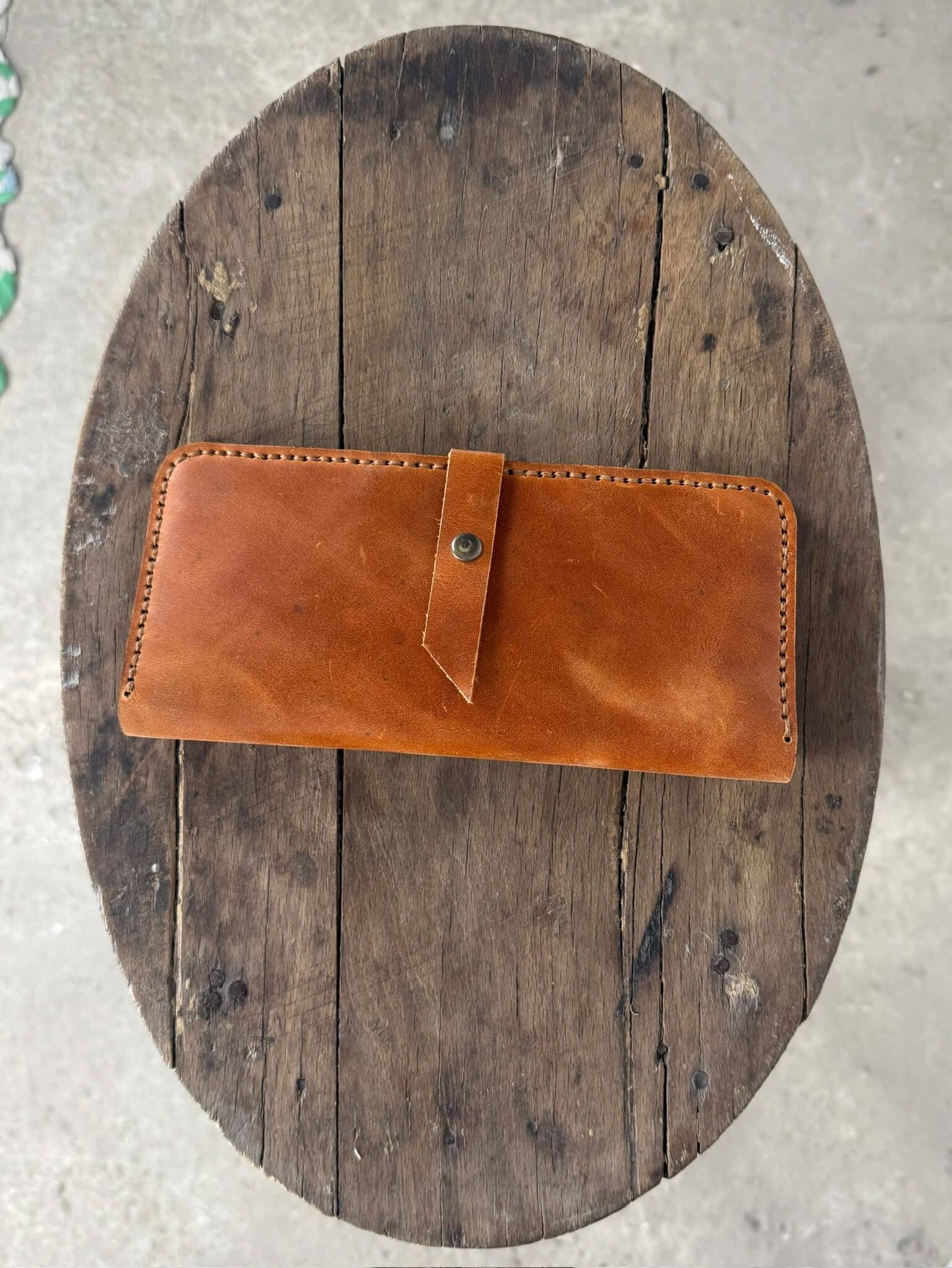 Brown Long Leather Wallet