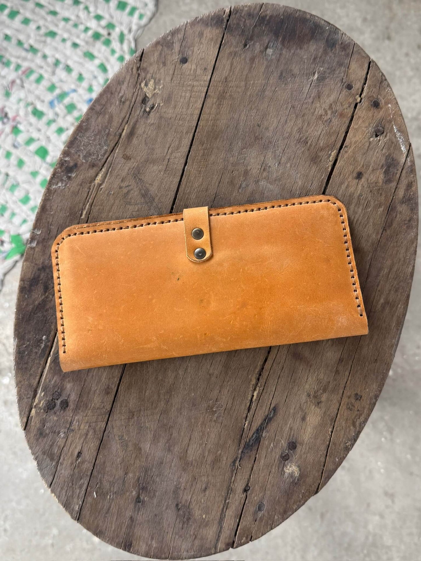 Tan Long Leather Wallet