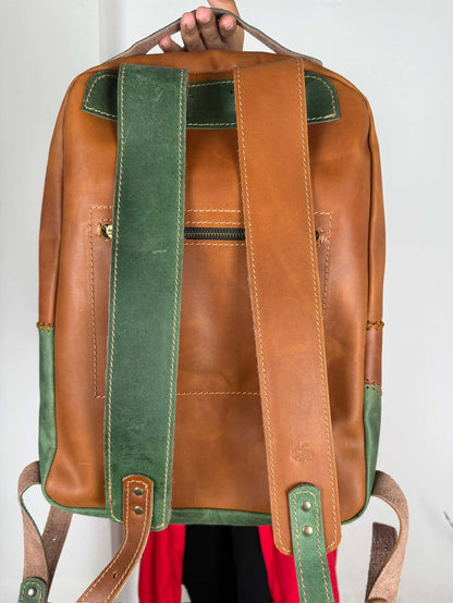Collage Leather Backpack